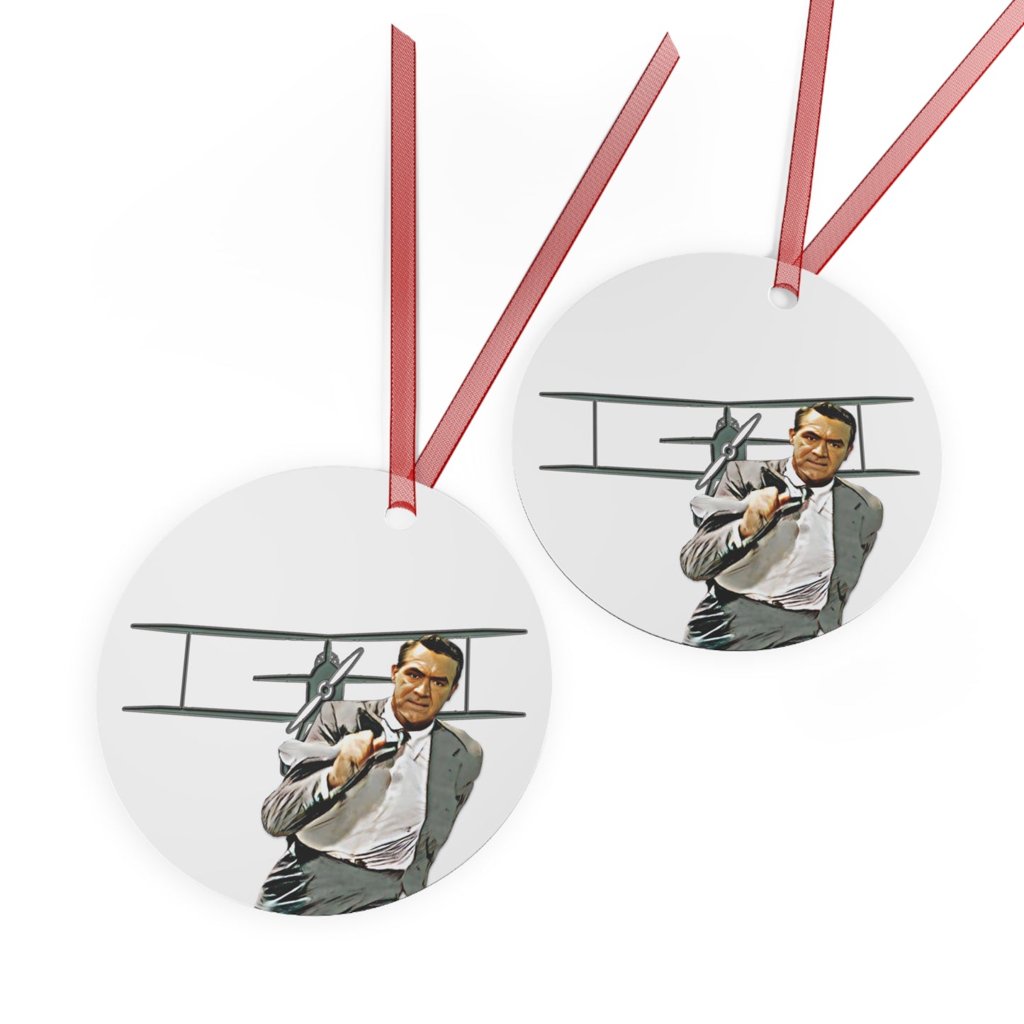Metal Ornament, North By Northwest, Roger Thornhill, Cary Grant, 3.5in., Double-sided