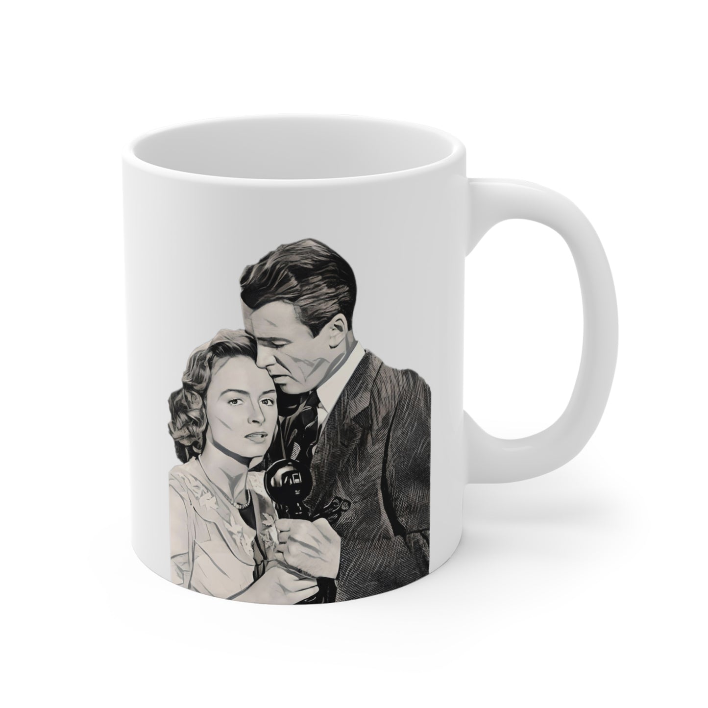 It's a Wonderful Life, Heehaw, Movie Buff, Cinephile, Film Buff, George Bailey, Jimmy Stewart, Mug 11 oz.