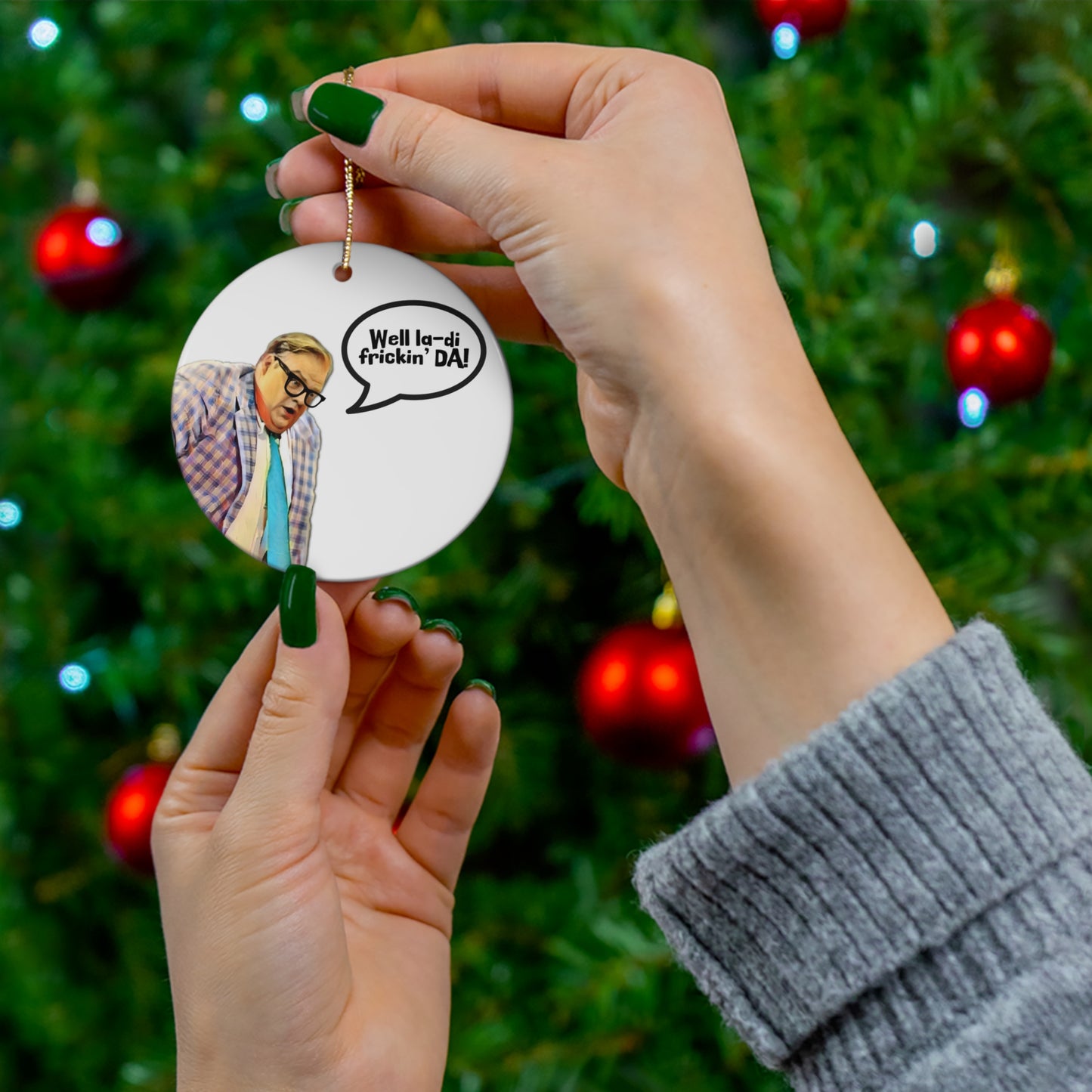 Matt Foley, Chris Farley, Ceramic, Double-sided Ornament