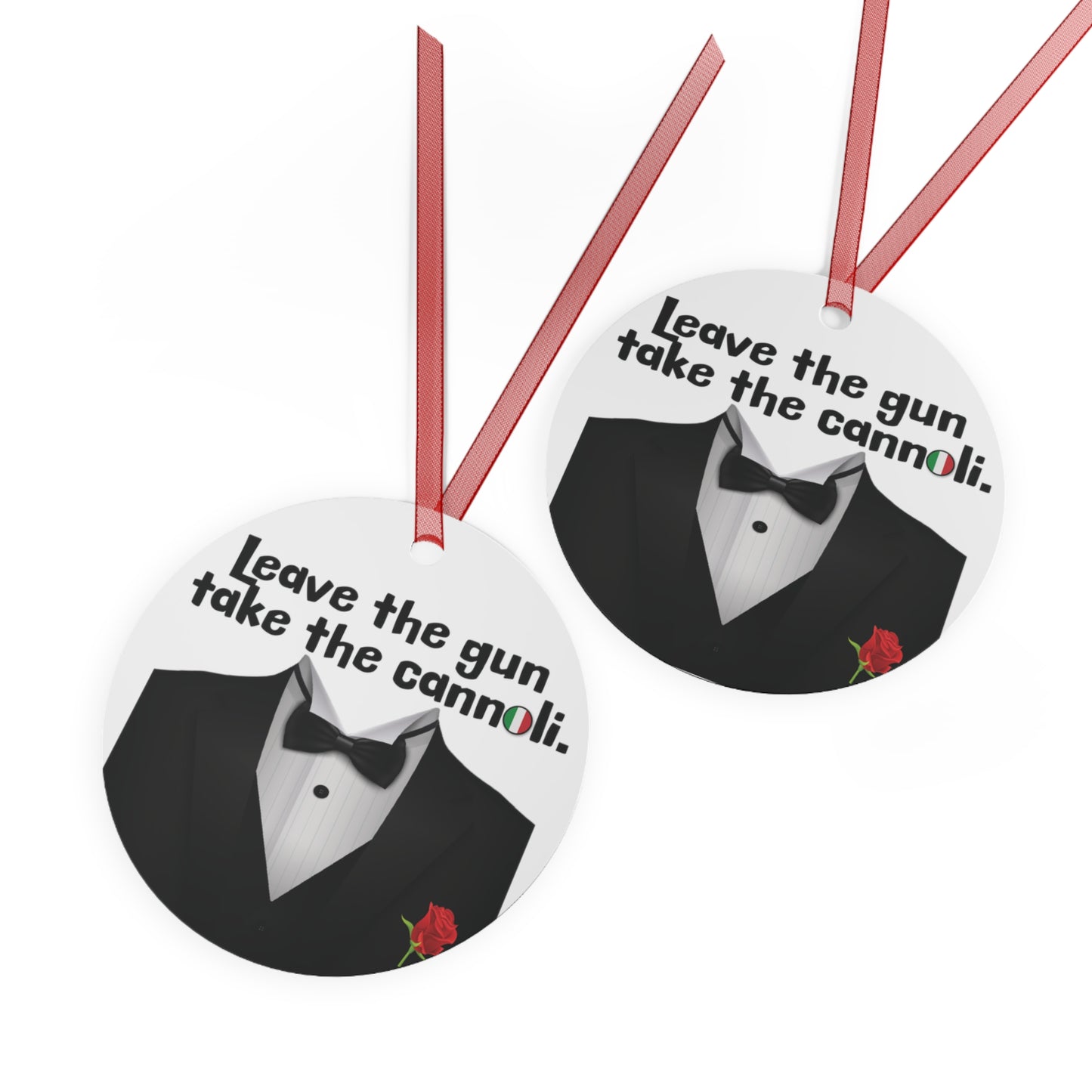 Metal Ornament, Godfather Gift, Mafia Gift, Movie Lover, Cinephile, Cosplay, Ornament, 3.5in., Double-sided