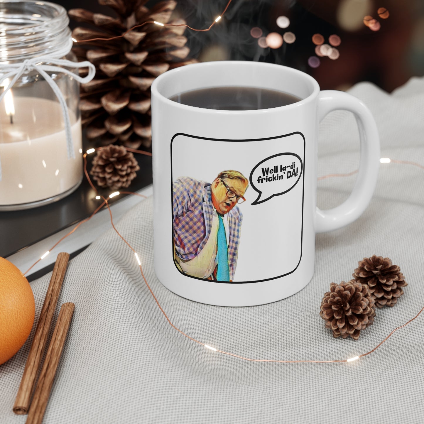 Chris Farley, Matt Foley, Van Down By the River, SNL, Mug 11oz