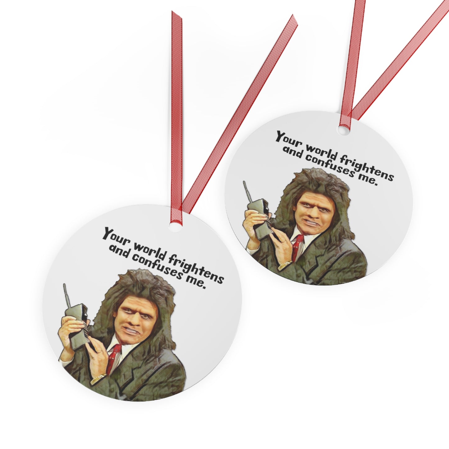 Metal Ornament, Caveman Lawyer, Phil Hartman, SNL Cosplay, Ornament, 3.5in., Double-sided