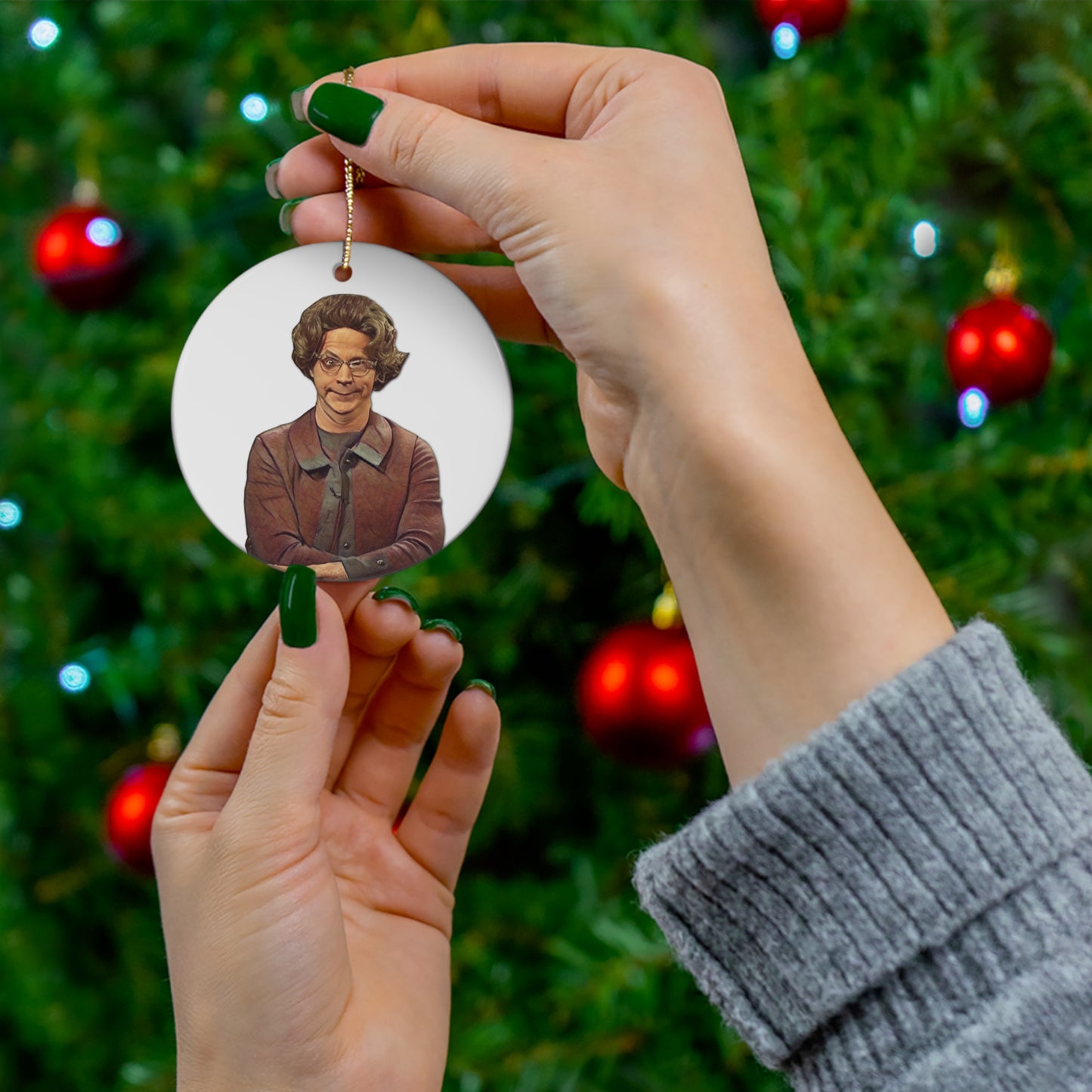 Church Lady, Dana Carvey, Ceramic, Double-sided Ornament