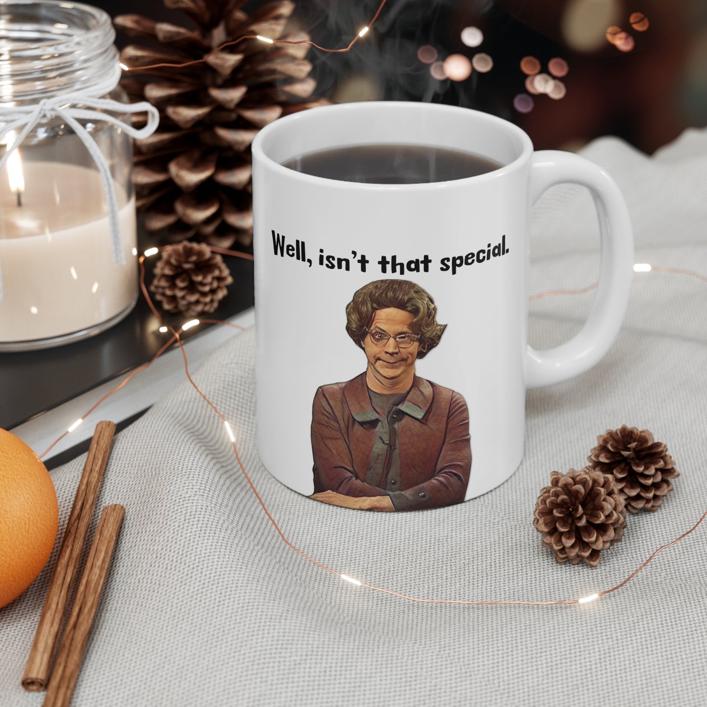 Church Lady, Dana Carvey, Isn't That Special, SNL, Old School Humor, Mug