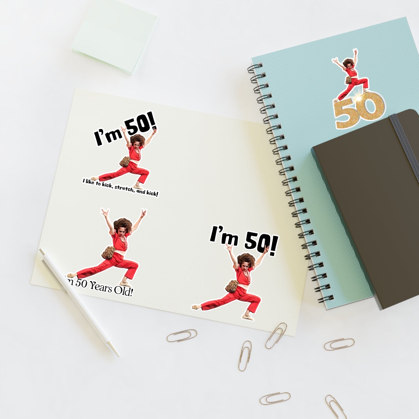 I'm 50, Sally O'Malley Stricker Bundle, Molly Shannon, I like to Kick and Stretch