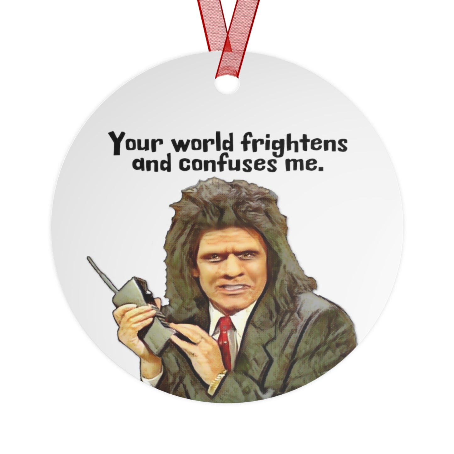 Metal Ornament, Caveman Lawyer, Phil Hartman, SNL Cosplay, Ornament, 3.5in., Double-sided