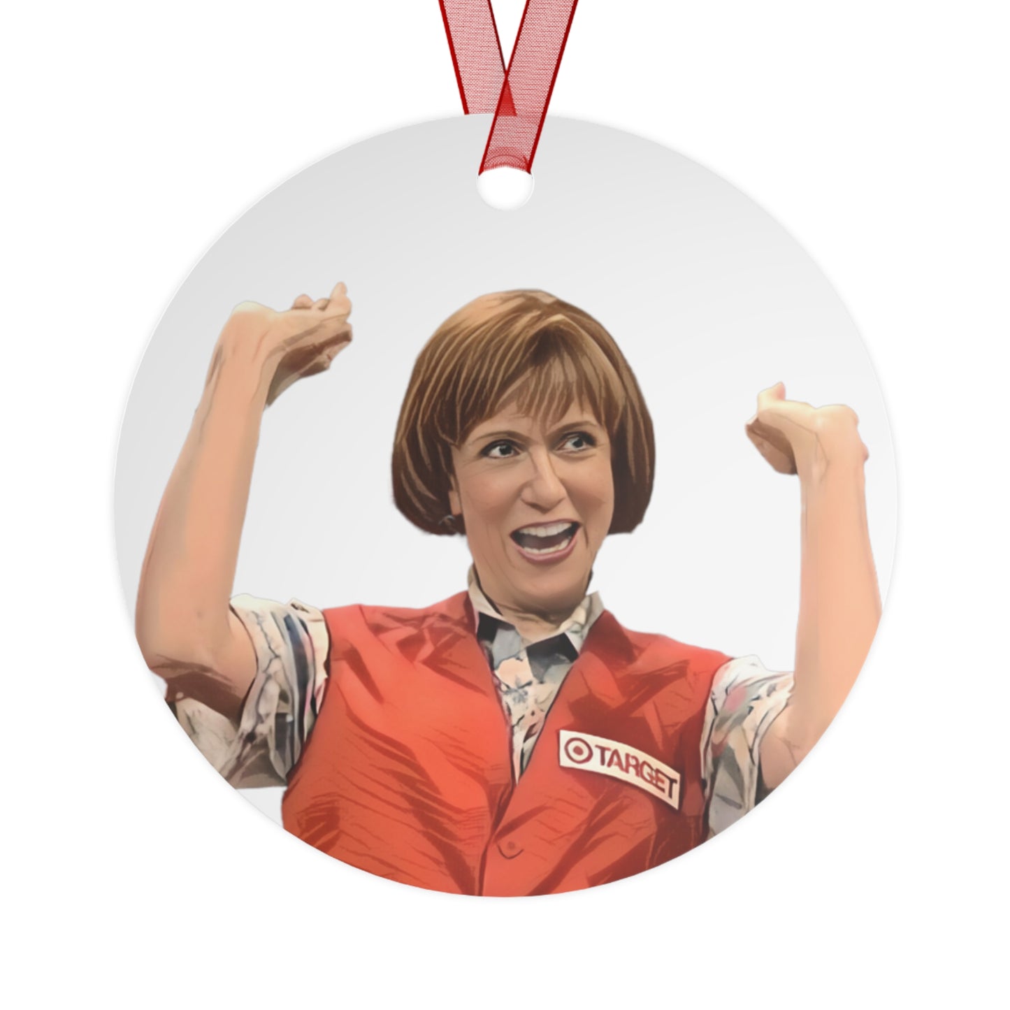 Metal Ornament, Target Lady Ornament, SNL, Kristin Wiig, Cosplay, Approved, 3.5in., Double-sided
