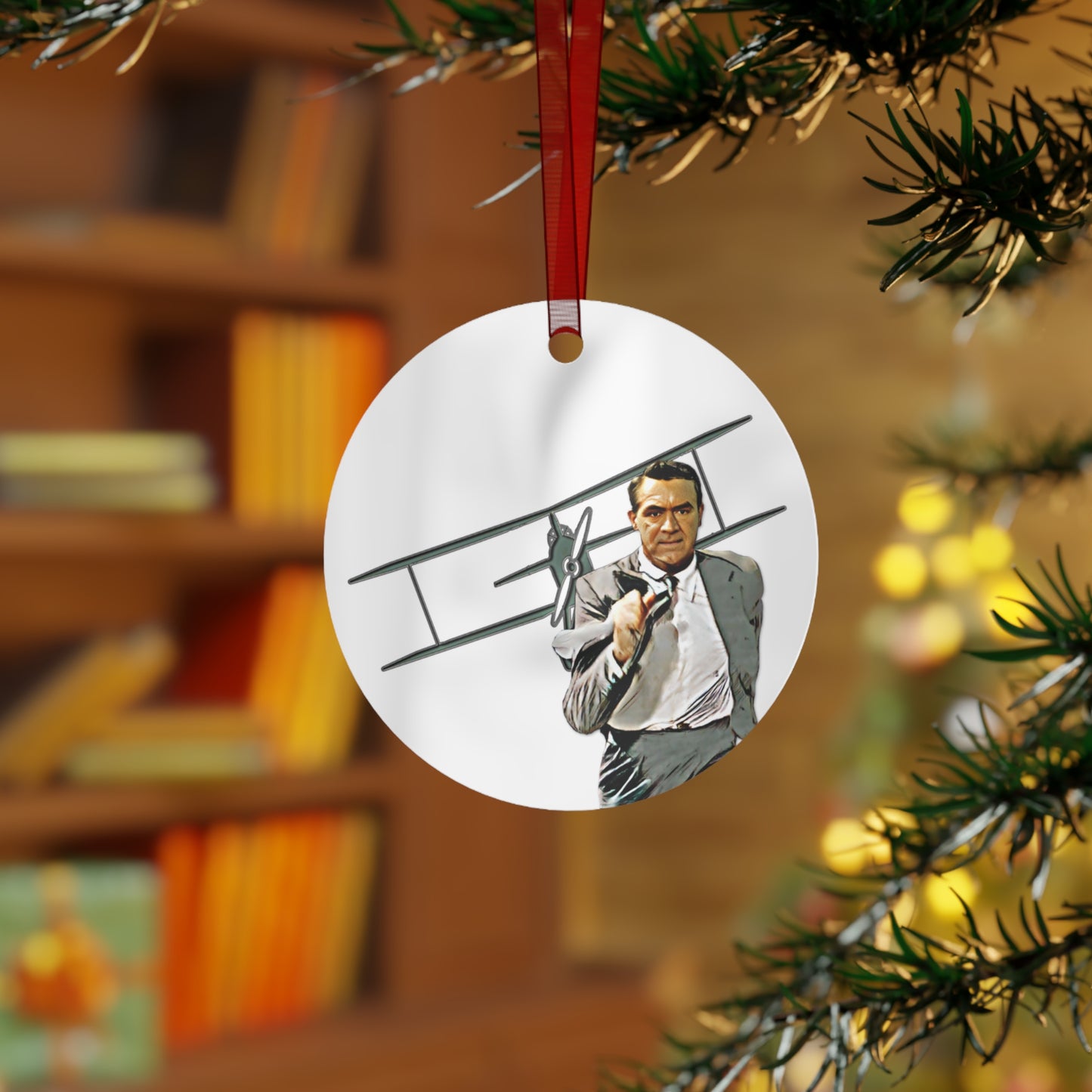 Metal Ornament, North By Northwest, Roger Thornhill, Cary Grant, 3.5in., Double-sided