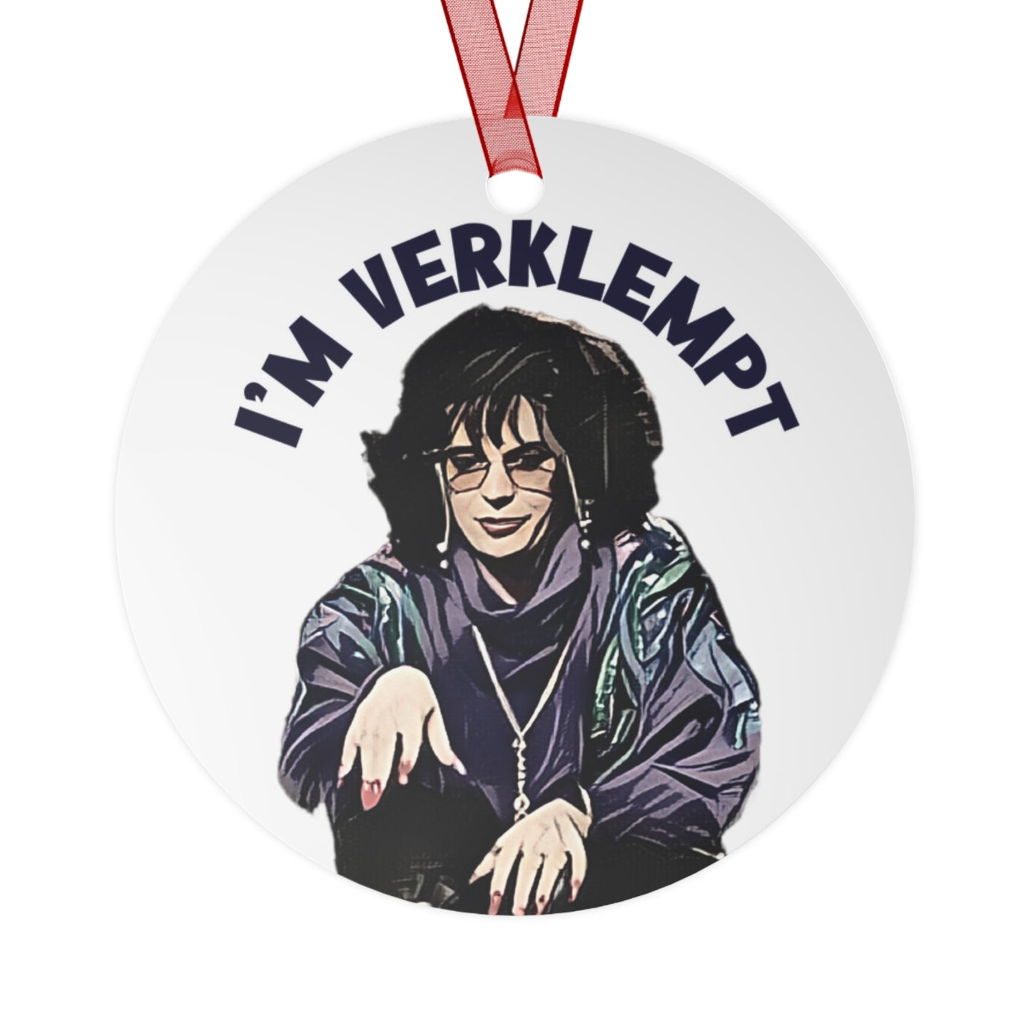 Metal Ornament, Coffee Talk SNL, Verklempt SNL, SNL Old School, SNL Cosplay, Ornament, 3.5in., Double-sided