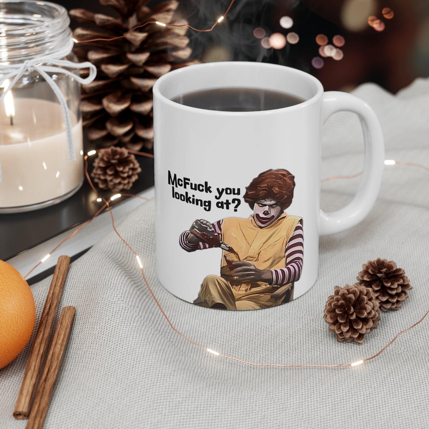 McFuck You Lookin At, Ronald Parody, SNL Character Mug