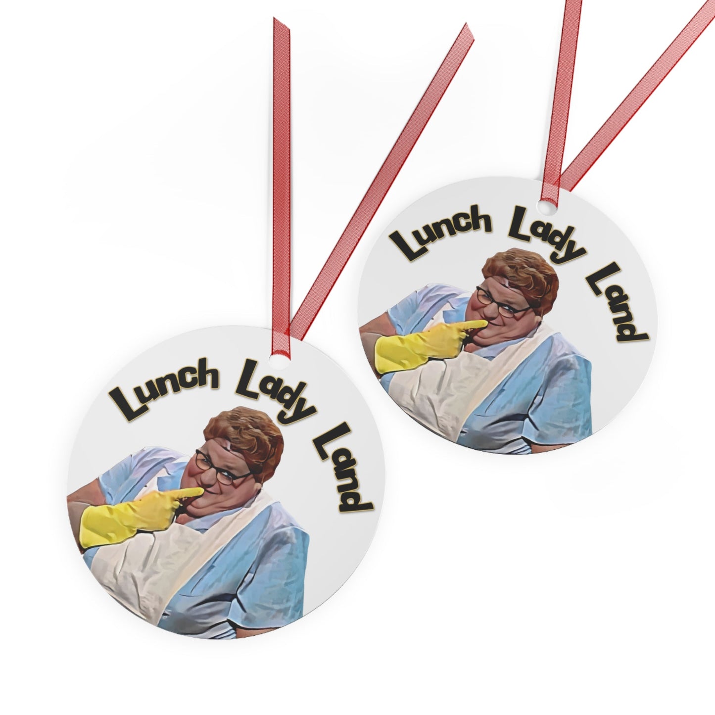 Lunch lady, Metal Ornament, Chris Farley, Adam Sandler, SNL, Old School Humor