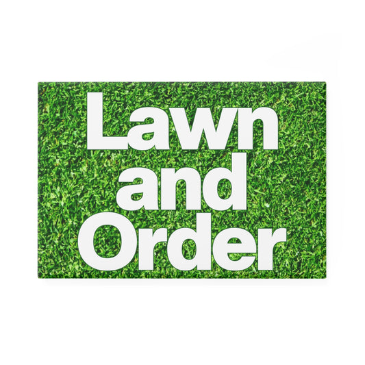 Lawn and Order Shirt, Law and Order Parody Sticker