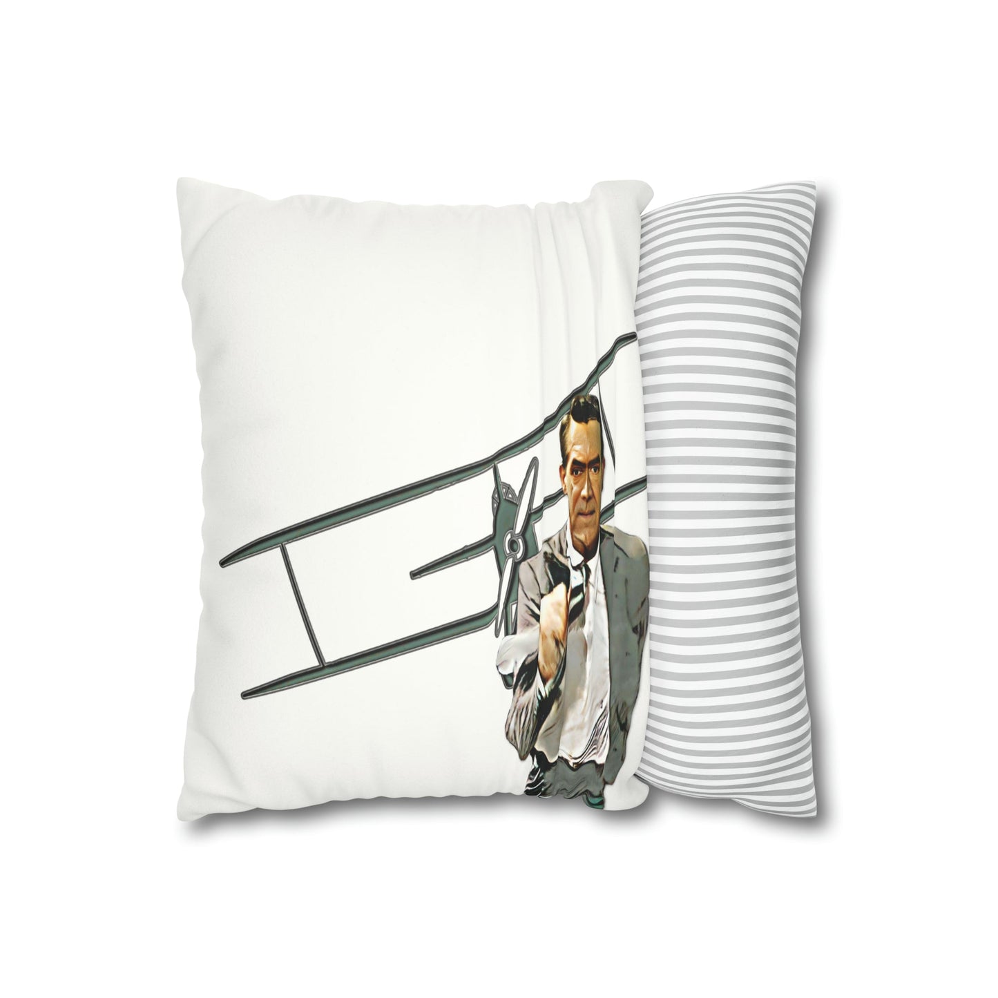 Alfred Hitchcock, Roger Thornhill, North By Northwest, Carey Grant, Throw Pillow Cover