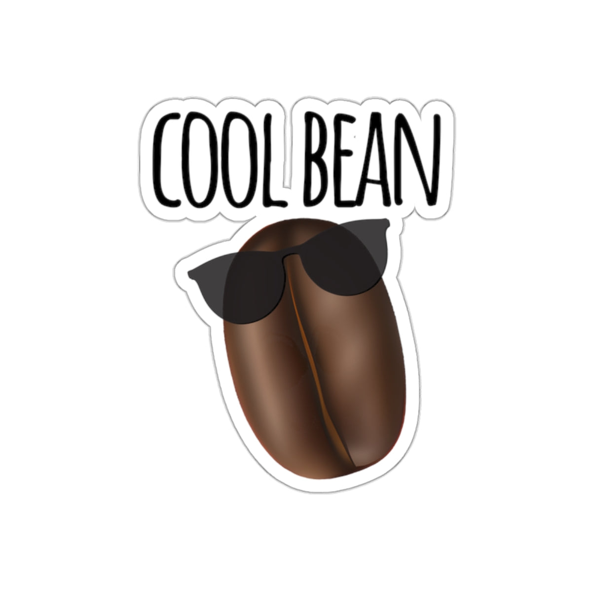 Cool Bean Sticker, Funny Coffee Sticker