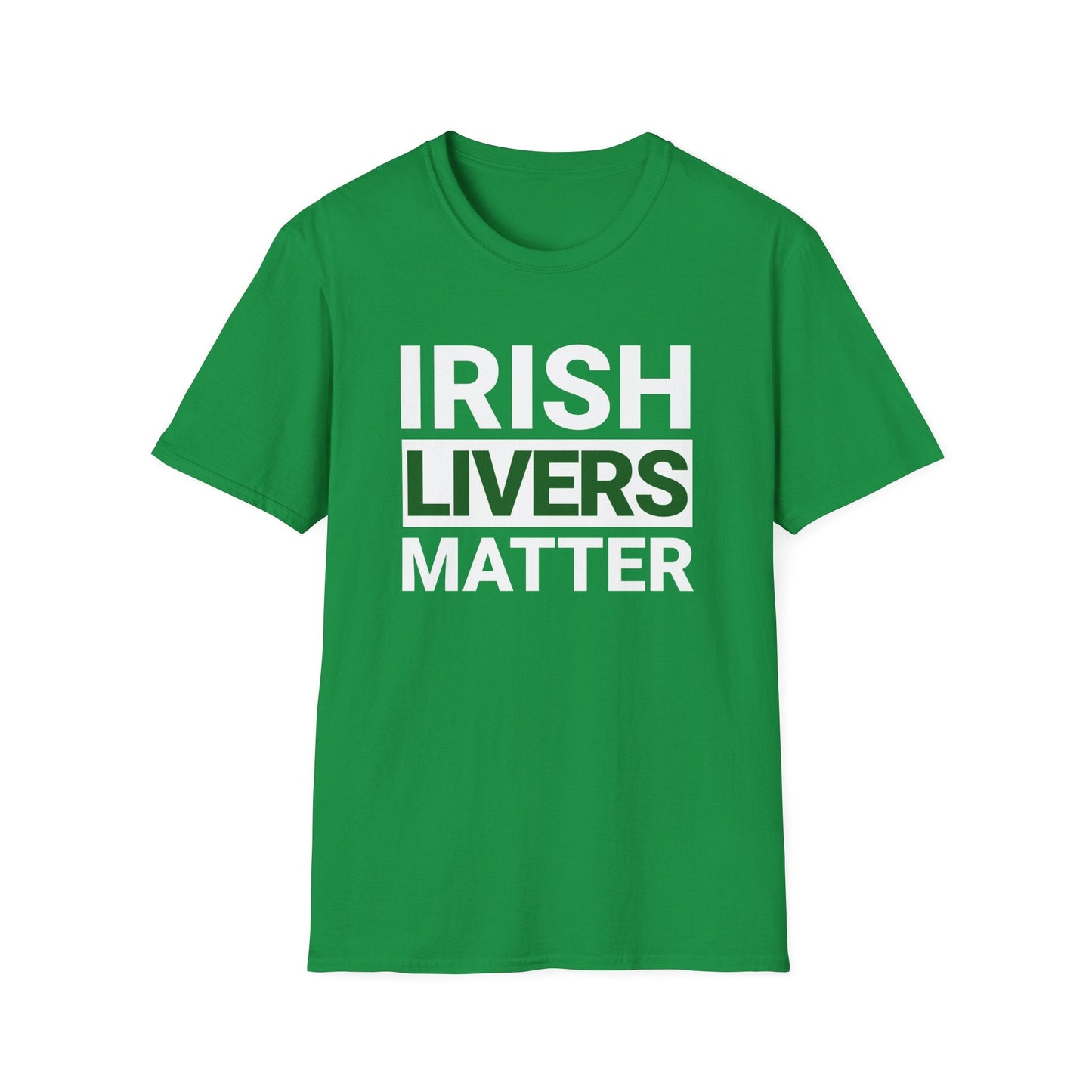 St. Patrick's Day Shirt, Irish Livers Matter, Adult Unisex Gildan Tee