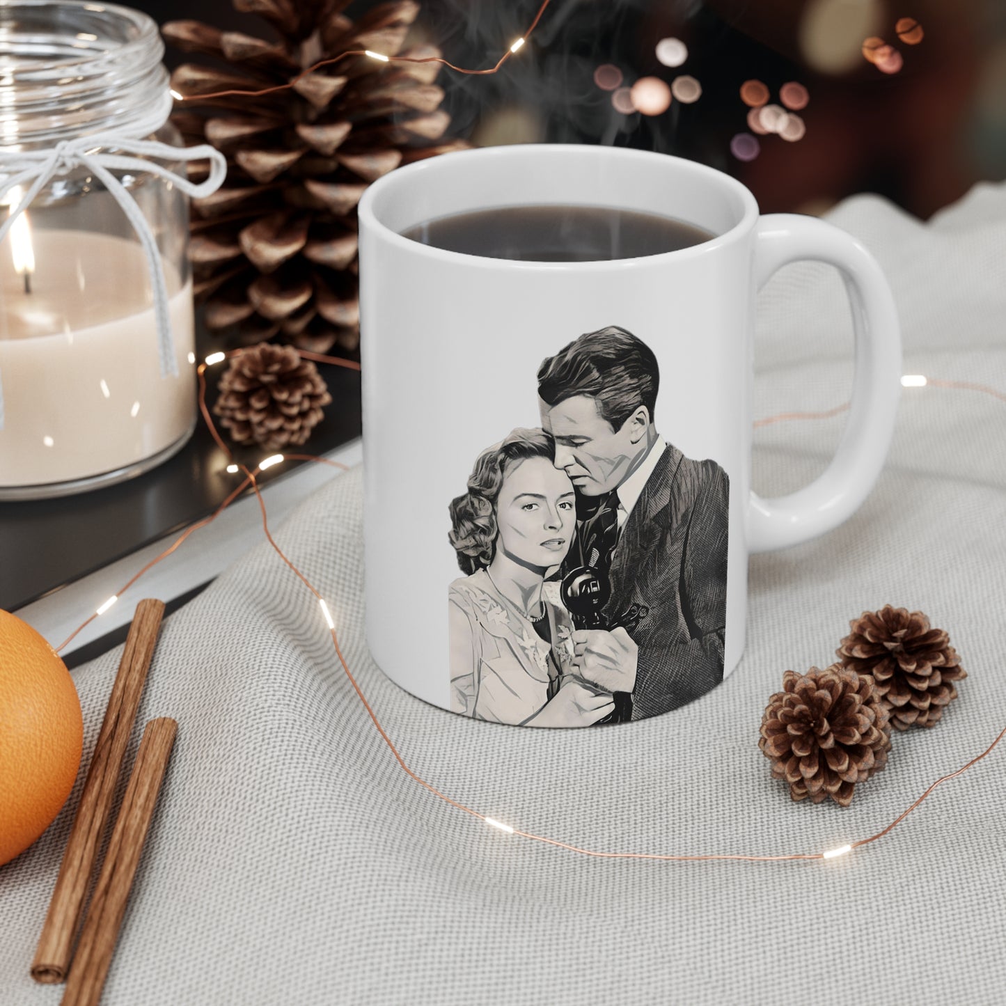 It's a Wonderful Life, Heehaw, Movie Buff, Cinephile, Film Buff, George Bailey, Jimmy Stewart, Mug 11 oz.