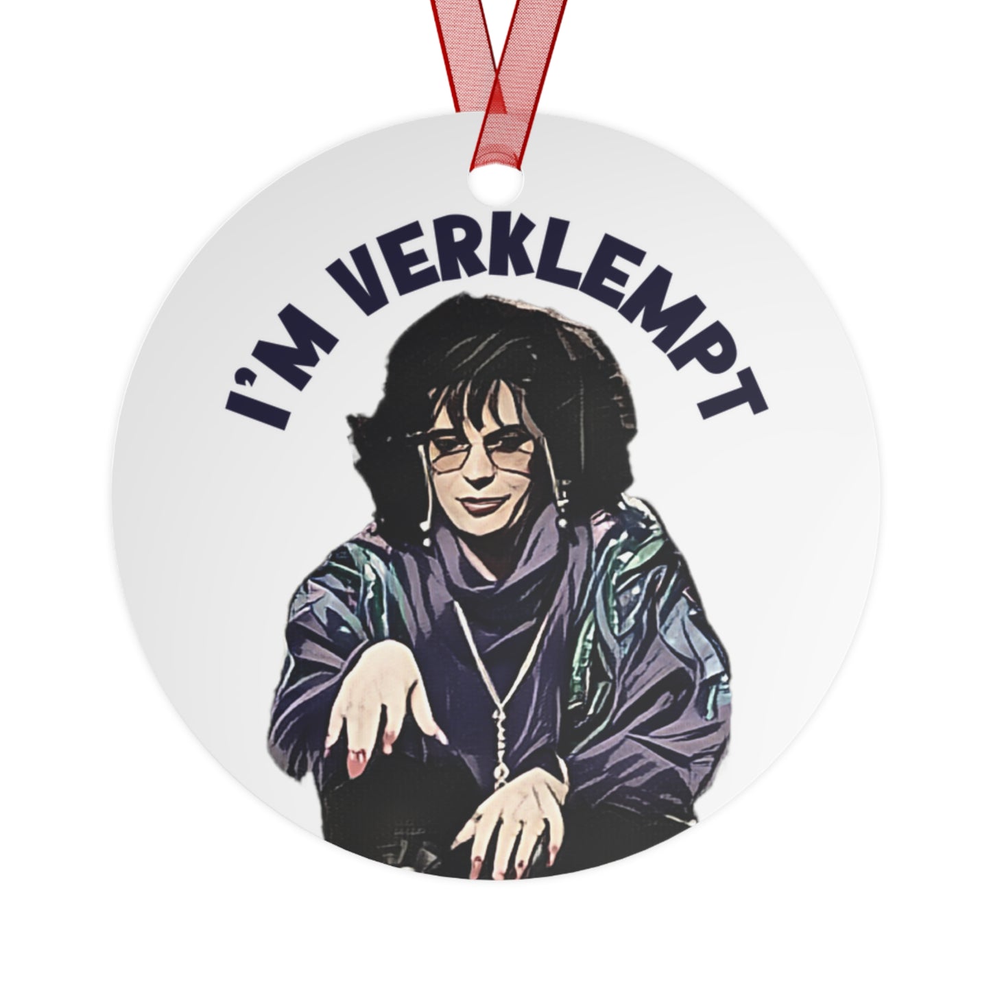 Metal Ornament, Coffee Talk SNL, Verklempt SNL, SNL Old School, SNL Cosplay, Ornament, 3.5in., Double-sided