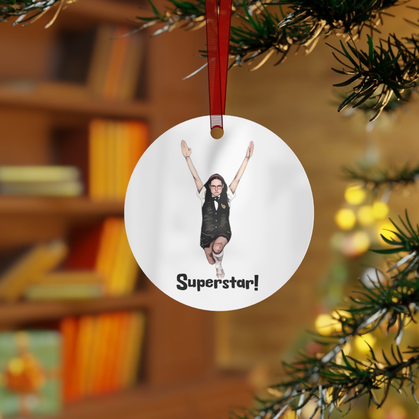 Metal Ornament, Superstar SNL, Mary Katherine SNL, Molly Shannon, Old School SNL, Ornament, 3.5in., Double-sided