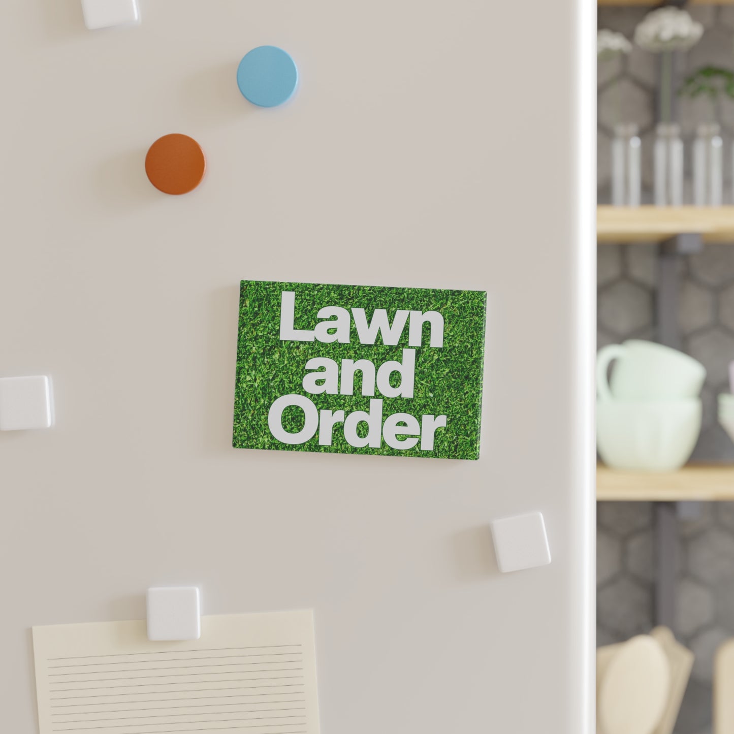 Lawn and Order Shirt, Law and Order Parody Sticker