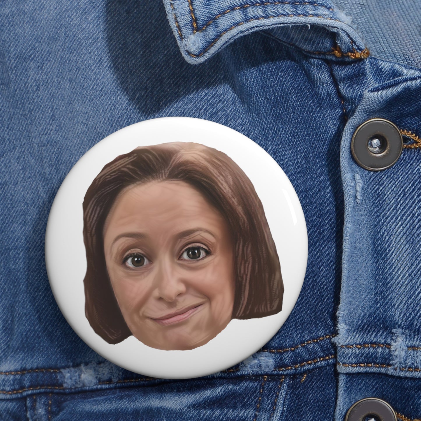 Debbie Downer SNL, Rachel Rasch, SNL Old School, Button Pin