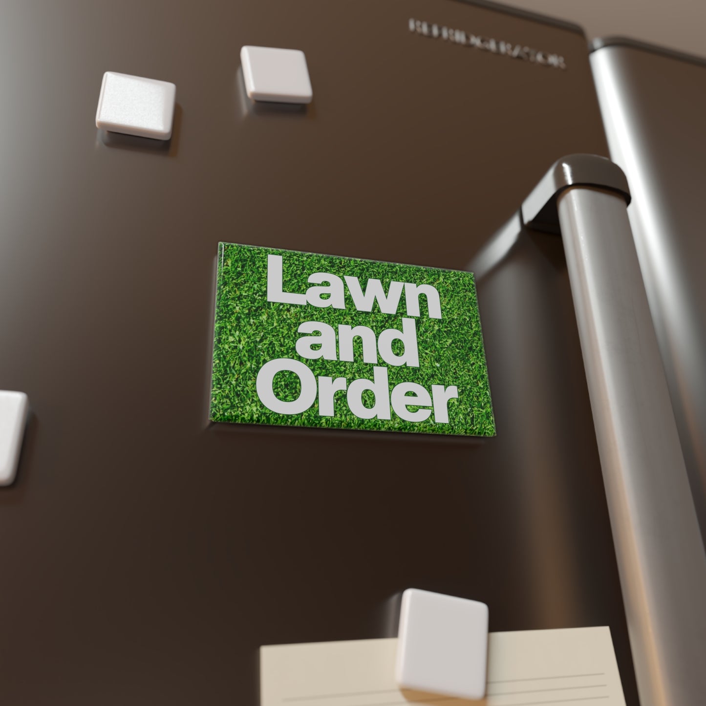 Lawn and Order Shirt, Law and Order Parody Sticker