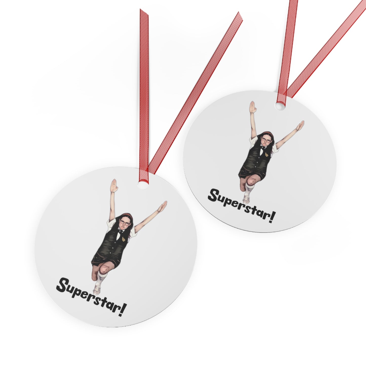 Metal Ornament, Superstar SNL, Mary Katherine SNL, Molly Shannon, Old School SNL, Ornament, 3.5in., Double-sided