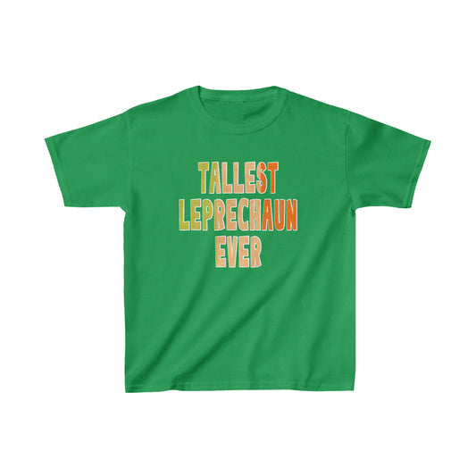 St. Patrick's Day Shirt, Tallest Leprechaun Ever, Kids Heavy Cotton™ Tee