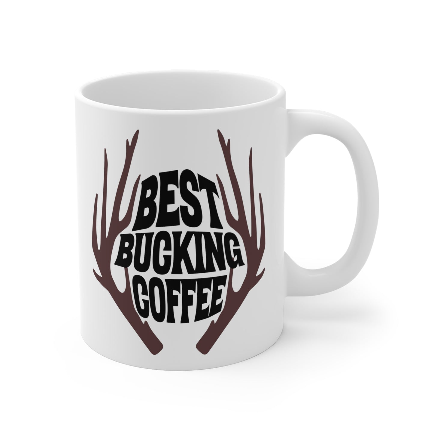 Best Bucking Coffee White 11oz. Mug