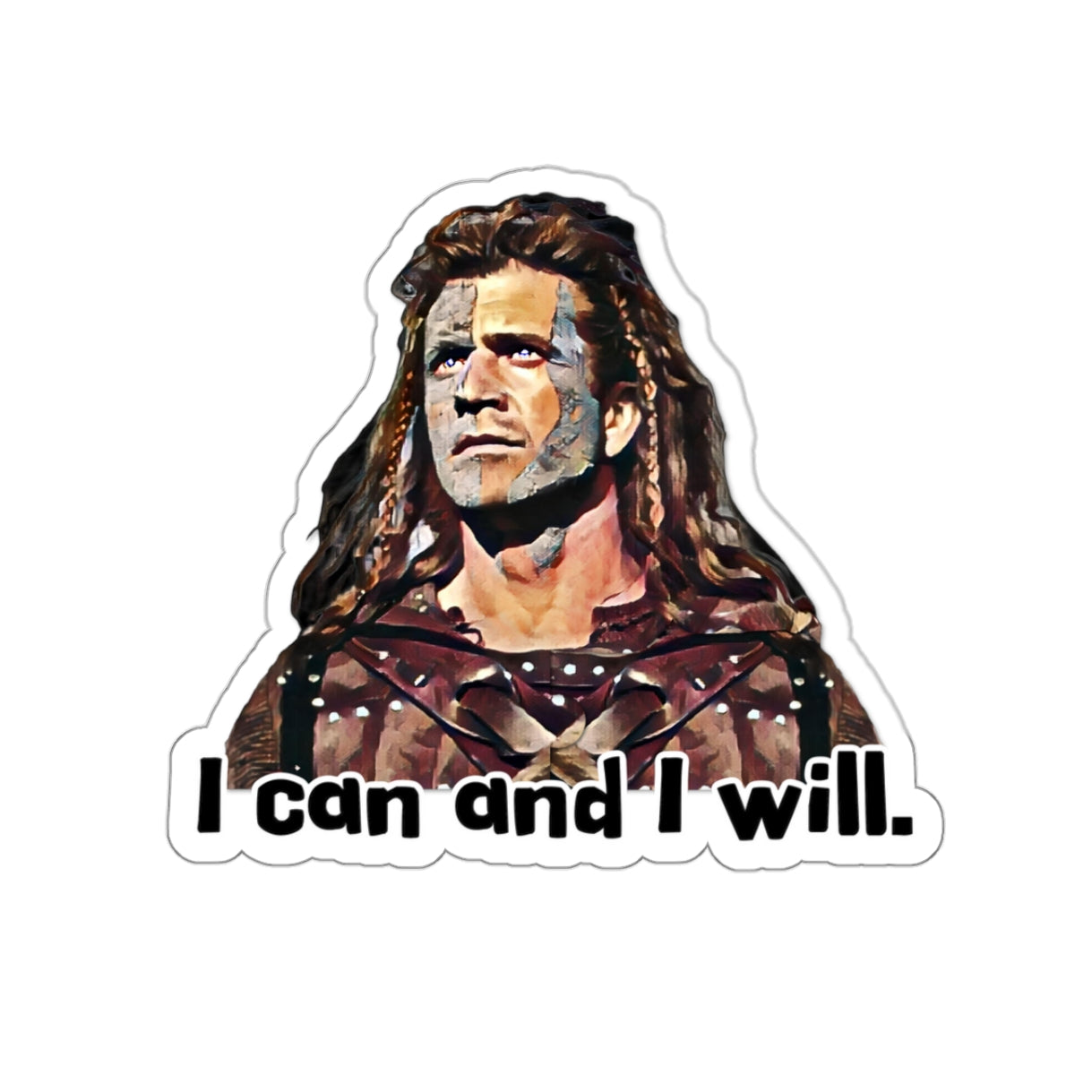 Braveheart, Mel Gibson, William Wallace, Cosplay, Sticker