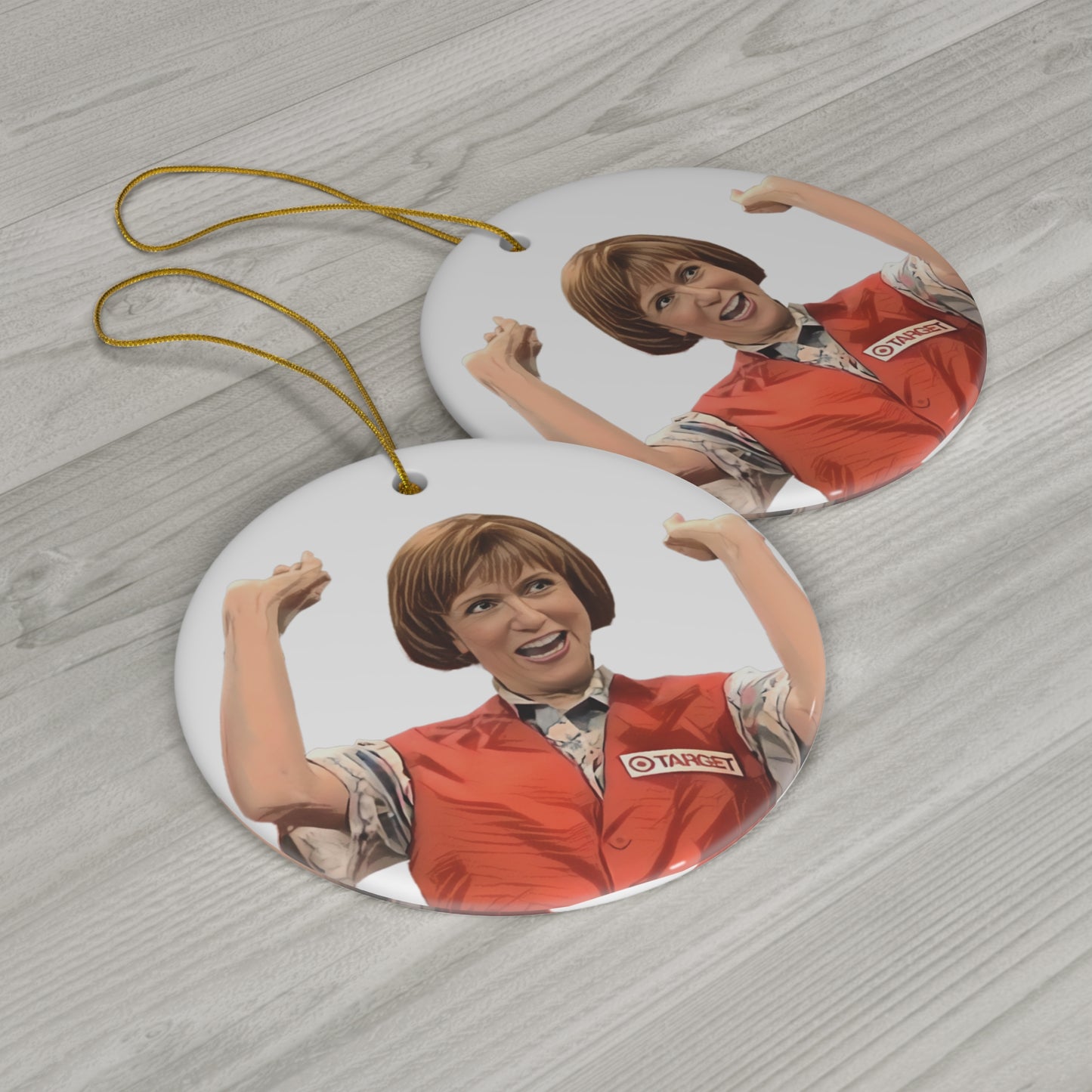 Target Lady, Ceramic, Double-sided Ornament, Kristen Wiig