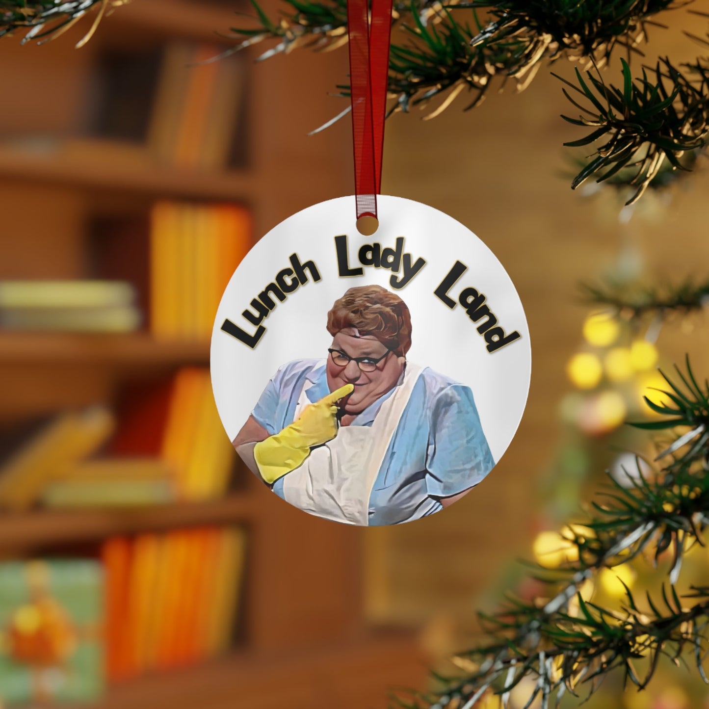 Lunch lady, Metal Ornament, Chris Farley, Adam Sandler, SNL, Old School Humor