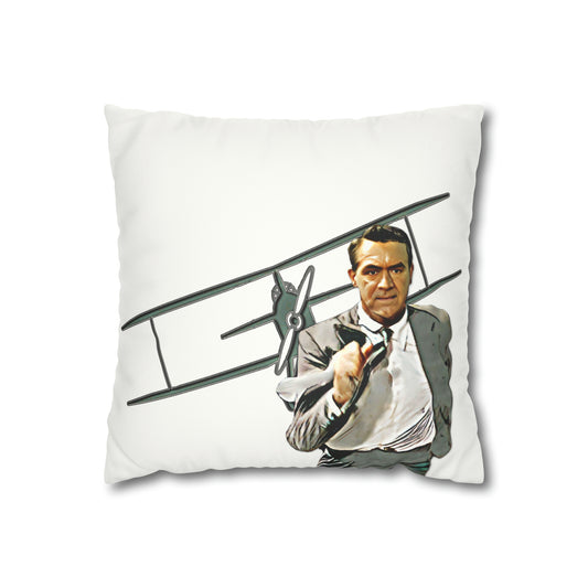 Alfred Hitchcock, Movie Buff, North By Northwest, Carey Grant, Throw Pillow Cover