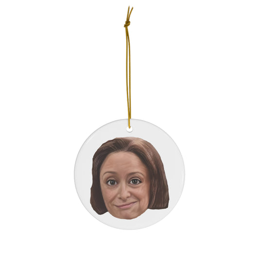 Debbie Downer Ceramic, Double-sided Ornament, Rachel Dratch