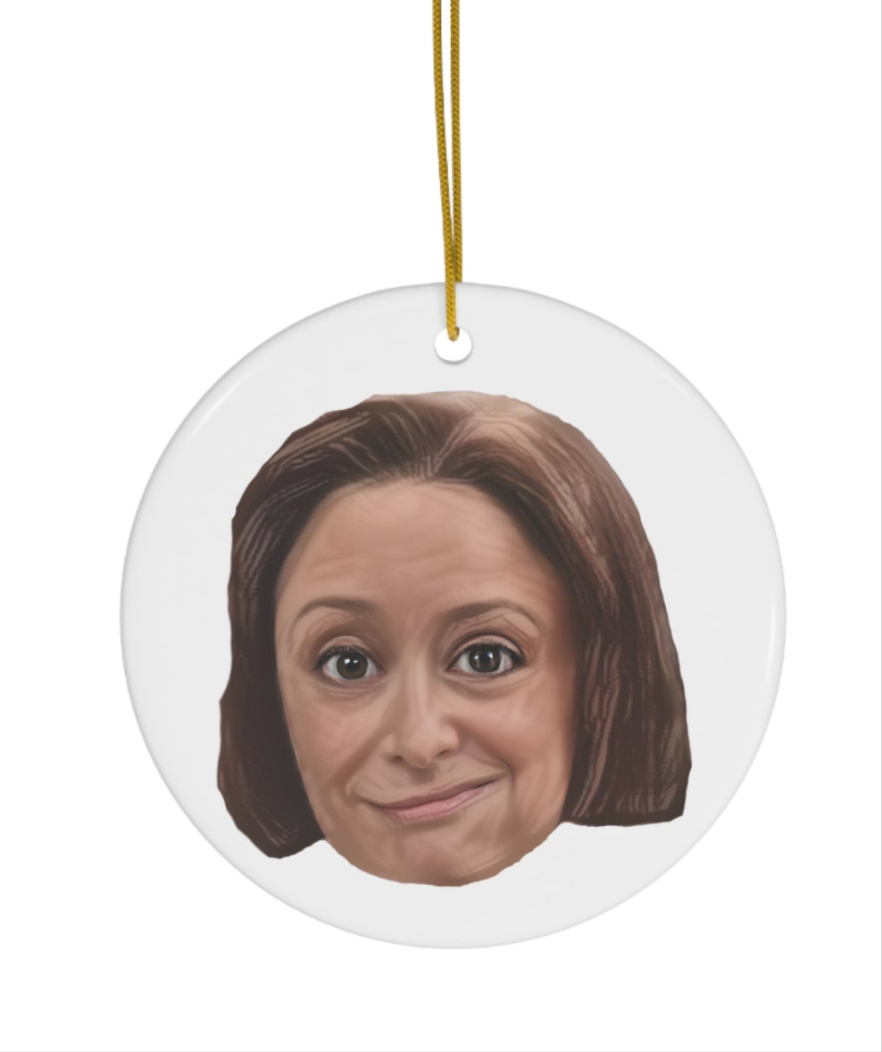 Debbie Downer Ceramic, Double-sided Ornament, Rachel Dratch