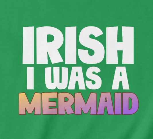 St. Patrick's Day Shirt, Irish I Was A Mermaid, Kids Heavy Cotton™ Tee