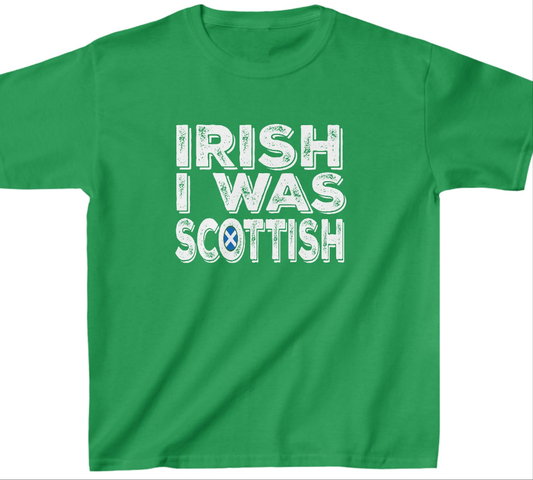 St. Patrick's Day Shirt, Irish I Was Scottish, Kids Heavy Cotton™ Tee